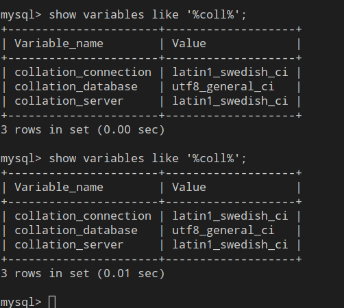 MySQL caracteres acentuados